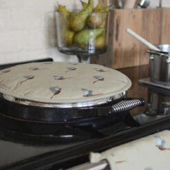 Pheasant Circular Hob Cover -Sophie Allport ALL19175 Pheasant Round Hob Cover Lifestyle High Res web image