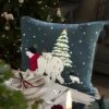 Snow Season Knitted Statement Cushion