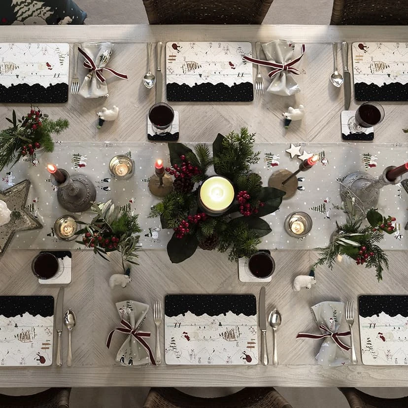 Snow Season Coasters (Set Of 4) 5 Snow Season Coasters (Set Of 4) - Image 3