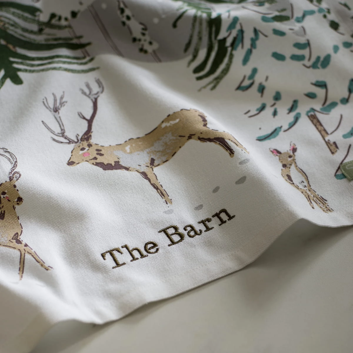 Christmas Stags Scene Tea Towel 4 Christmas Stags Scene Tea Towel - Image 2