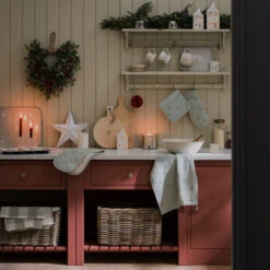 Christmas Stags Tea Towel -Sophie Allport AW23 CHRISTMAS STAGS KITCHEN HERO SQUARE Custom