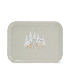 Christmas Stags Serving Tray - Small -Sophie Allport AW23 PT11426 CUTOUT Custom