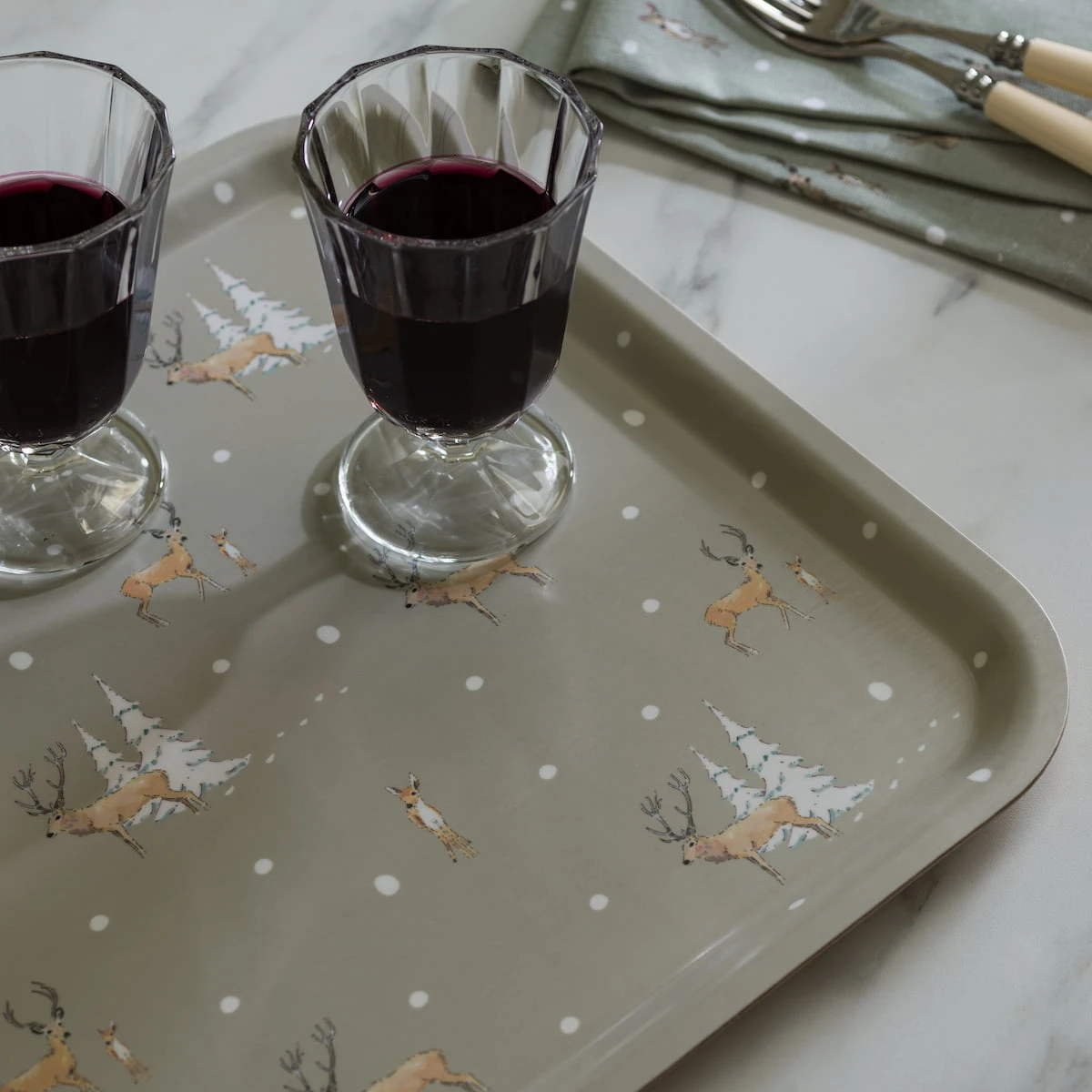 Christmas Stags Serving Tray - Large 4 Christmas Stags Serving Tray - Large - Image 2