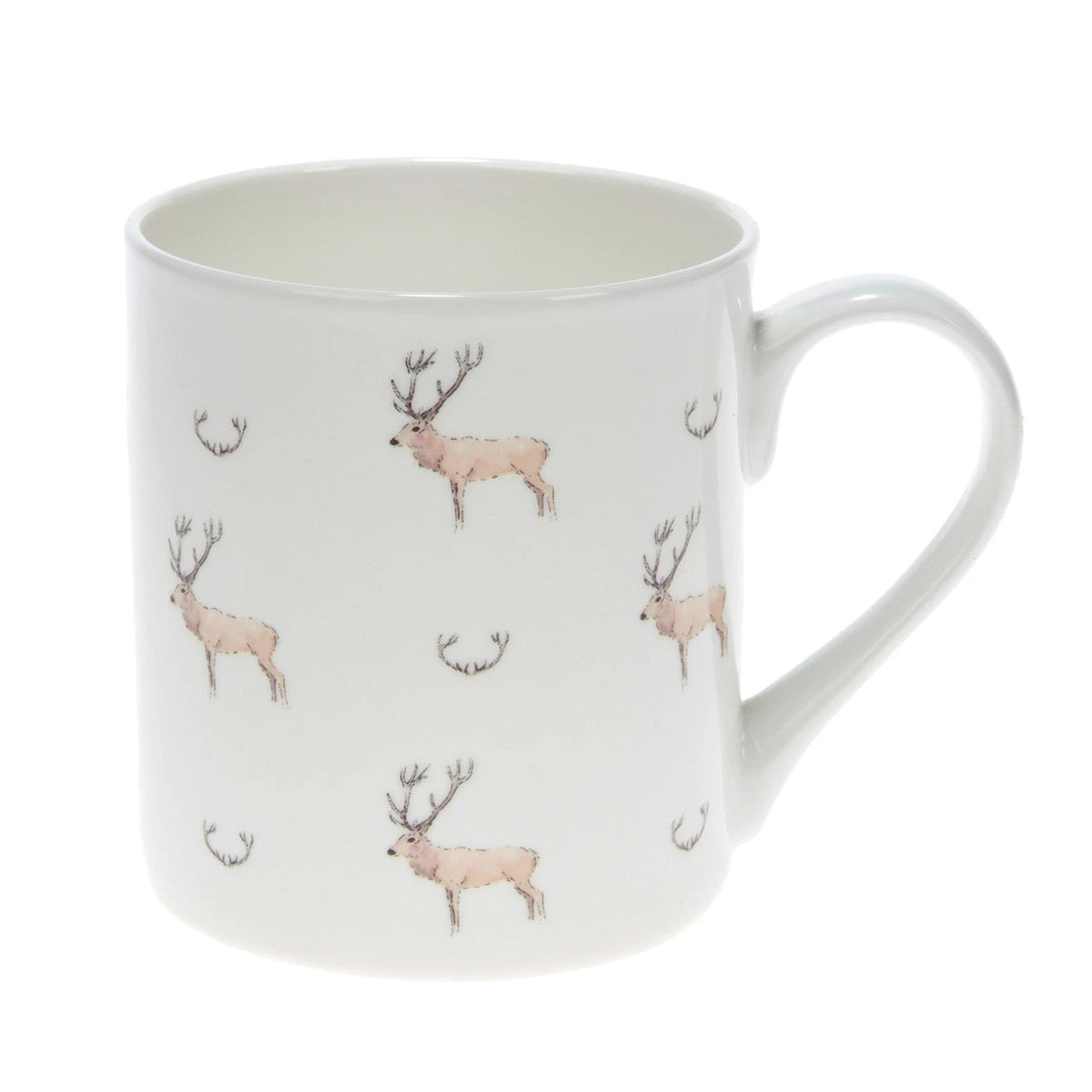 Stag & Antlers White Mug 3 Stag & Antlers White Mug