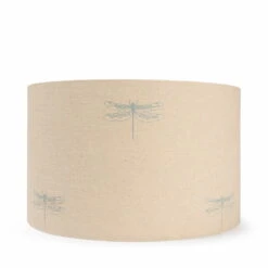 Dragonfly Teal Linen Blend Lampshade