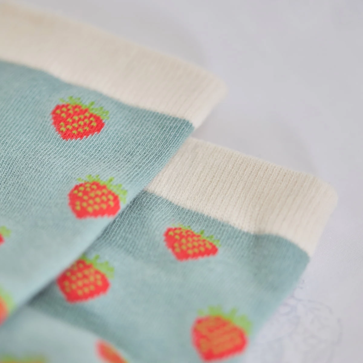 Strawberries Ladies Socks 4 Strawberries Ladies Socks - Image 2