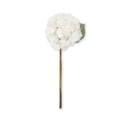 Faux Mophead Hydrangea - White 7 Faux Mophead Hydrangea - White -Sophie Allport SS24 ABX5002WH CUTOUT