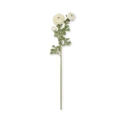 Faux Ranunculus Spray - White 7 Faux Ranunculus Spray - White -Sophie Allport SS24 ABX8534WH CUTOUT
