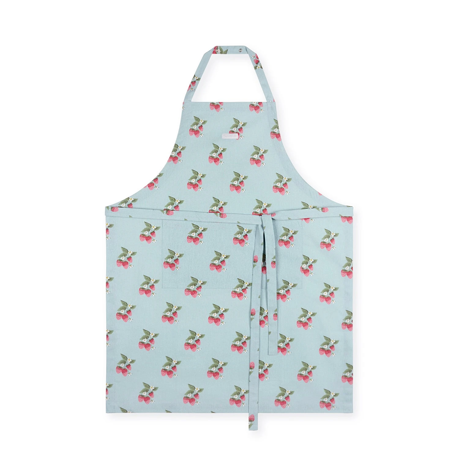Strawberries Blue Adult Apron 6 Strawberries Blue Adult Apron - Image 4