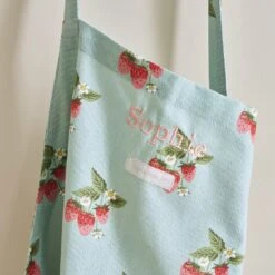 Strawberries Blue Adult Apron 8 Strawberries Blue Adult Apron -Sophie Allport SS24 ALL97B250 DETAIL PERSONALISED