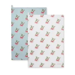 Strawberries Blue & White Tea Towel (Set Of 2) -Sophie Allport SS24 ALL97B602 CUTOUT