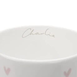 Hearts Pink Mug 19 Hearts Pink Mug -Sophie Allport SS24 BM3402 CUTOUT DETAIL PERSONALISATION