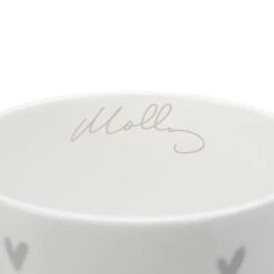Hearts Grey Mug -Sophie Allport SS24 IM3405 CUTOUT DETAIL PERSONALISATION