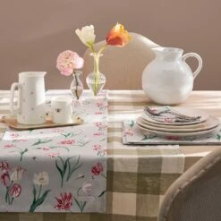 Tulips Table Runner -Sophie Allport SS24 TULIPS PRINT STOREIES HERO SQUARE