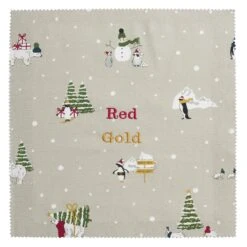 Snow Season Adult Apron -Sophie Allport all100000 snow season fabric swatch cut out personalisation high res square