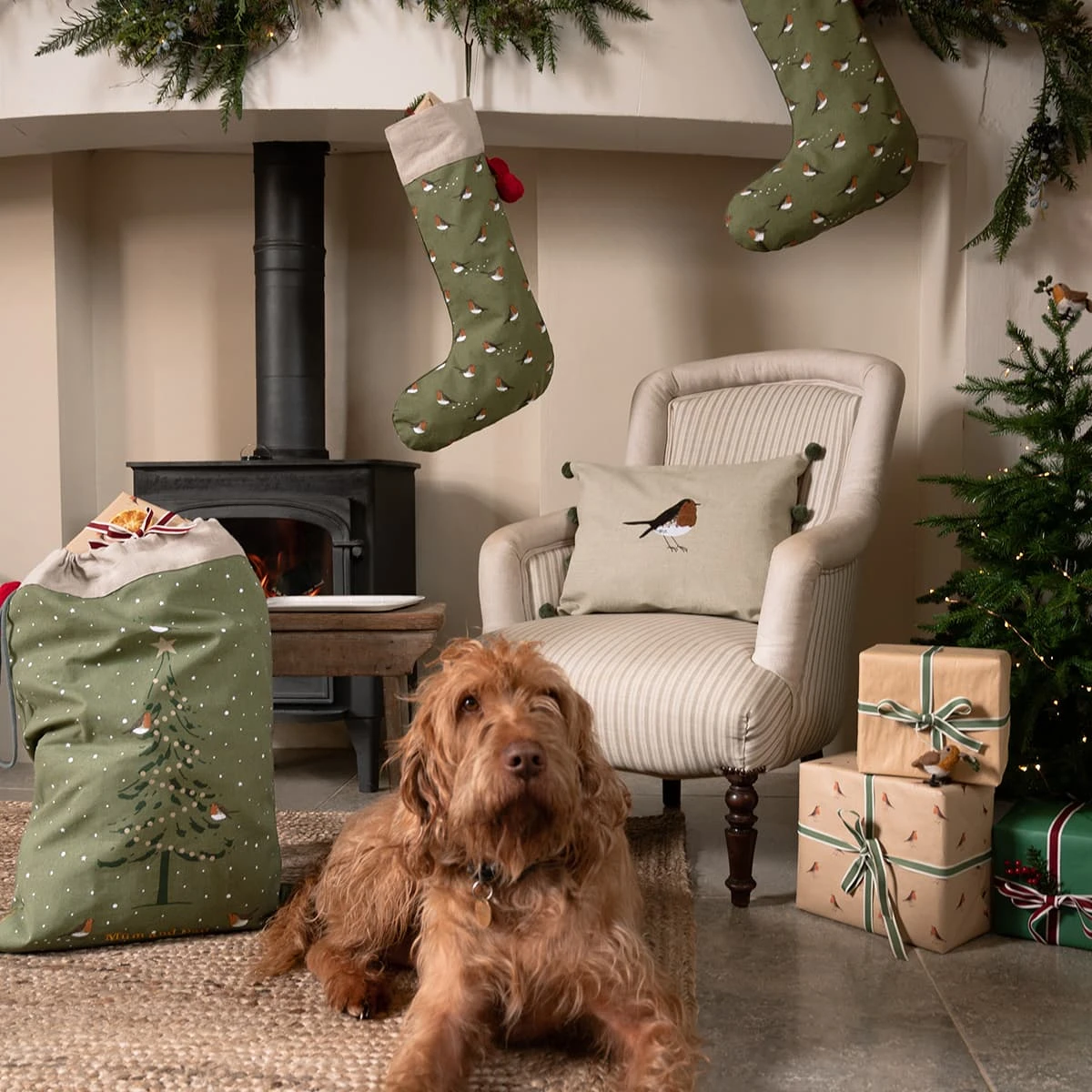 Robin Linen Blend Embroidered Cushion 7 Robin Linen Blend Embroidered Cushion - Image 5