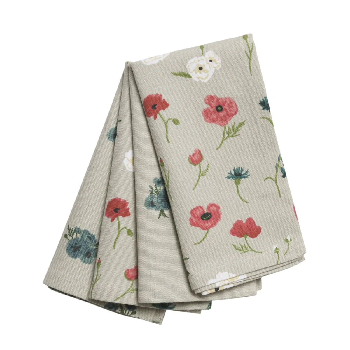 Poppy Meadow Napkins (Set Of 4) 3 Poppy Meadow Napkins (Set Of 4)