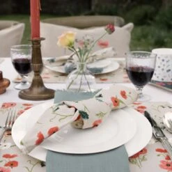 Poppy Meadow Fabric Placemat -Sophie Allport all103820 poppy meadow placement napkin outdoor lifestyle high res square 19881ada ed00 420f 9040 9a0ae4770cdf