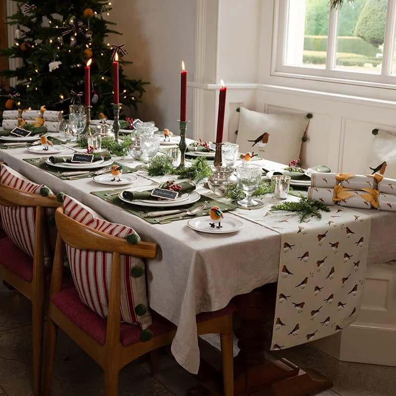 Robin Linen Blend Embroidered Cushion 11 Robin Linen Blend Embroidered Cushion - Image 9