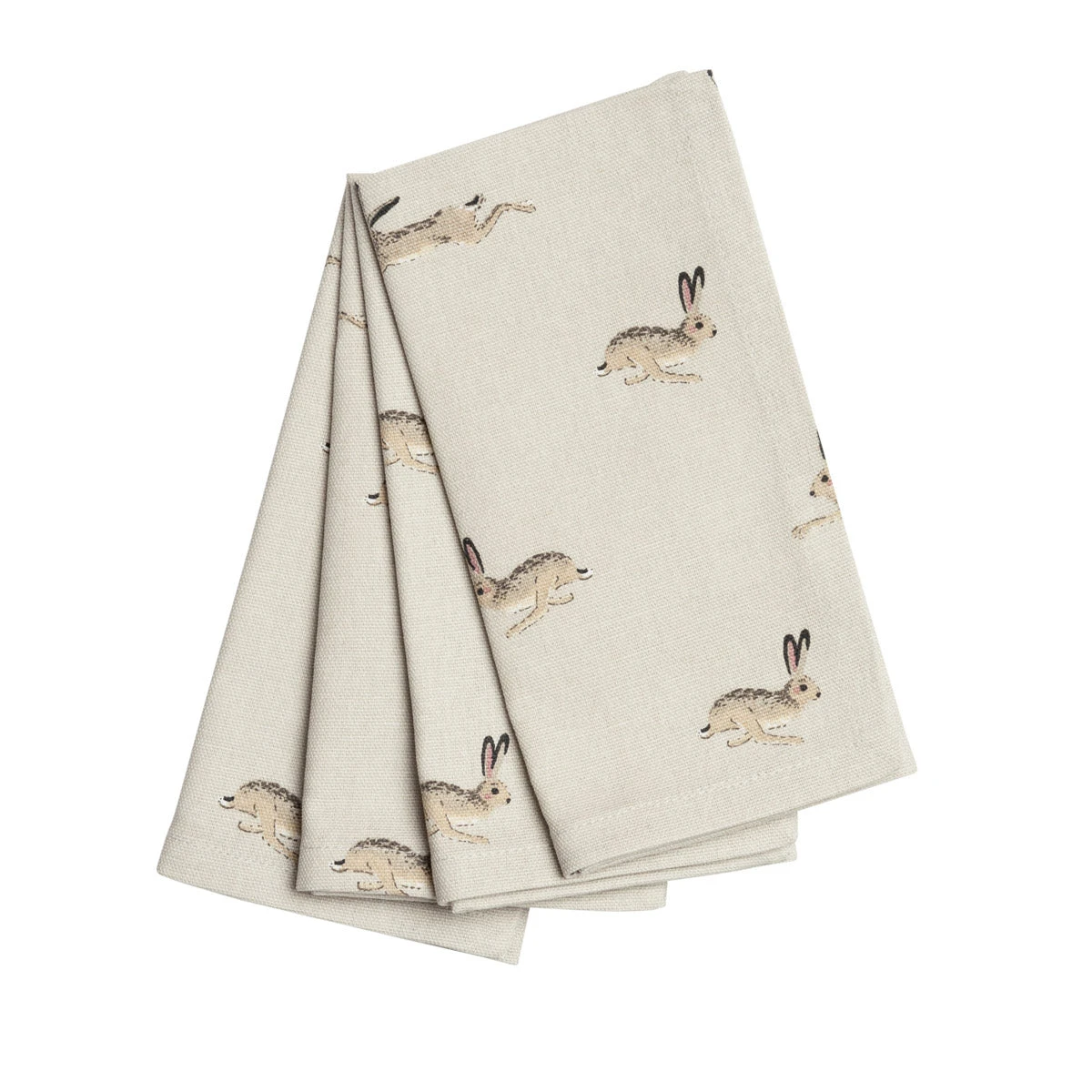 Hare Napkins (Set Of 4) 3 Hare Napkins (Set Of 4)