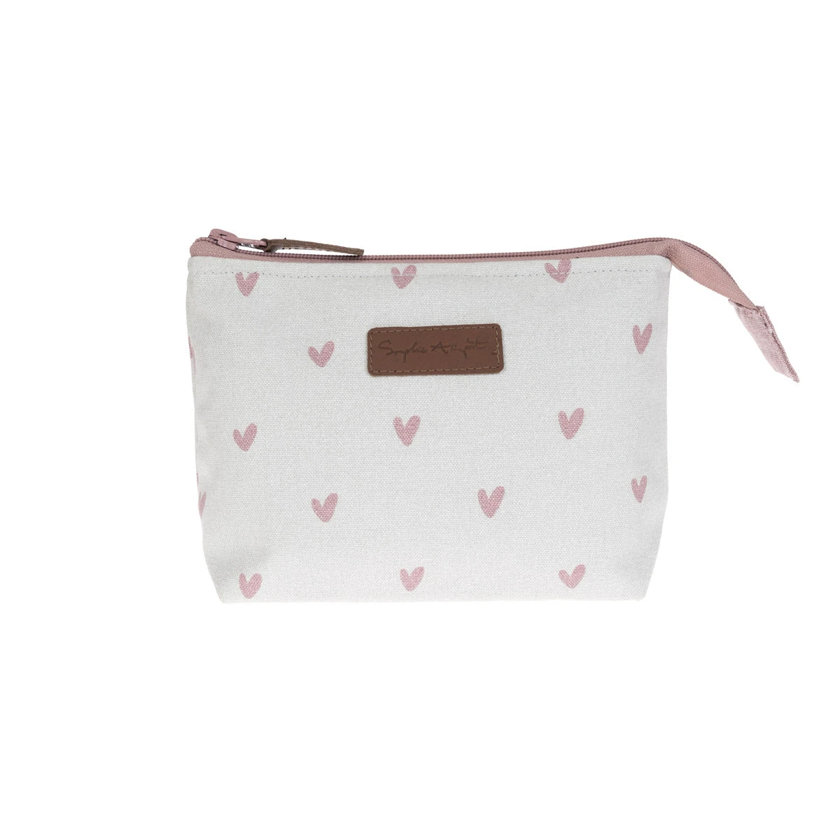 Hearts Canvas Makeup Bag 3 Hearts Canvas Makeup Bag