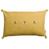 Bees Embroidered Cushion -Sophie Allport all36401e bees cushion embroidered cut out high res square