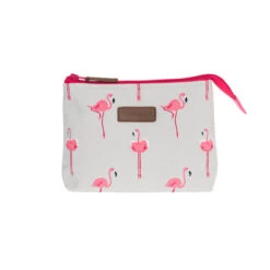 Flamingos Canvas Makeup Bag