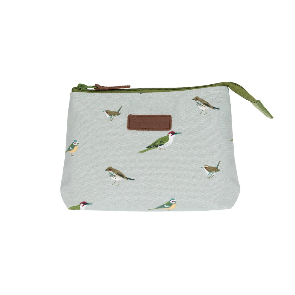 Garden Birds Canvas Makeup Bag 3 Garden Birds Canvas Makeup Bag