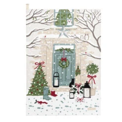 Holly & Berry Home For Christmas Tea Towel