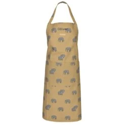 Elephant Adult Apron 13 Elephant Adult Apron -Sophie Allport all54250 elephant zsl adult apron cut out personalisation high res square