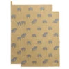 Elephant Tea Towel (Set Of 2) 2 Elephant Tea Towel (Set Of 2) -Sophie Allport all54601 elephant zsl tea towel set of 2 cut out high res Web