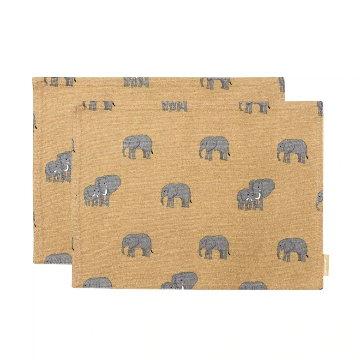 Elephant Fabric Placemat (Set Of 2) 3 Elephant Fabric Placemat (Set Of 2)