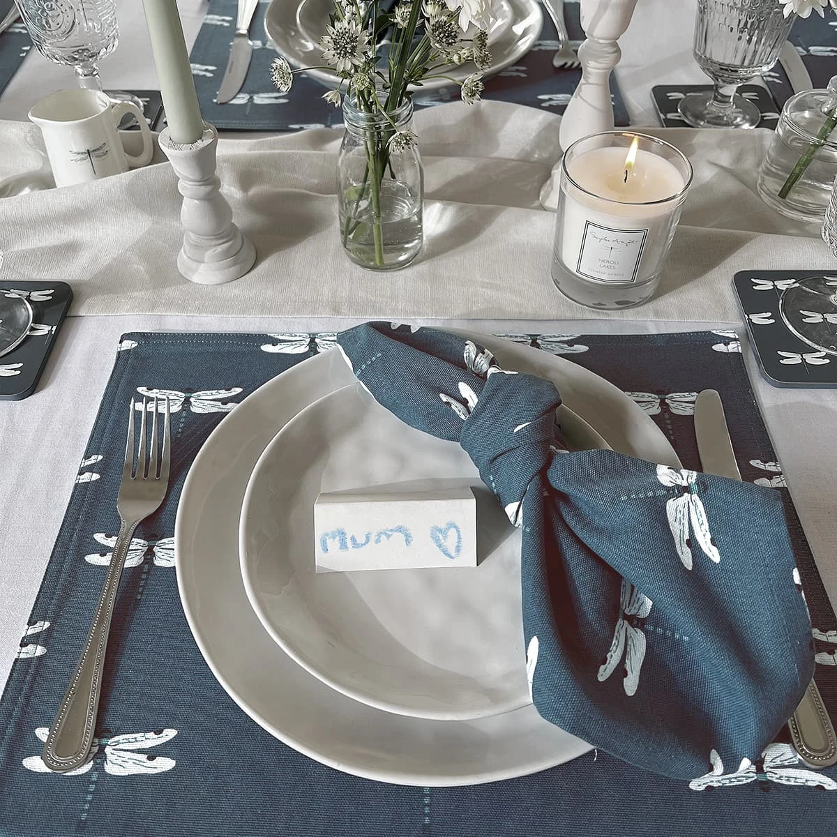 Dragonfly Fabric Placemat 6 Dragonfly Fabric Placemat - Image 4