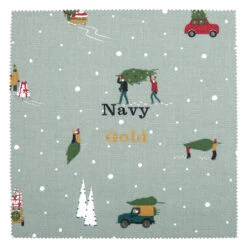 Home For Christmas Adult Apron -Sophie Allport all60000 home for christmas fabric swatch cut out personalisation high res square