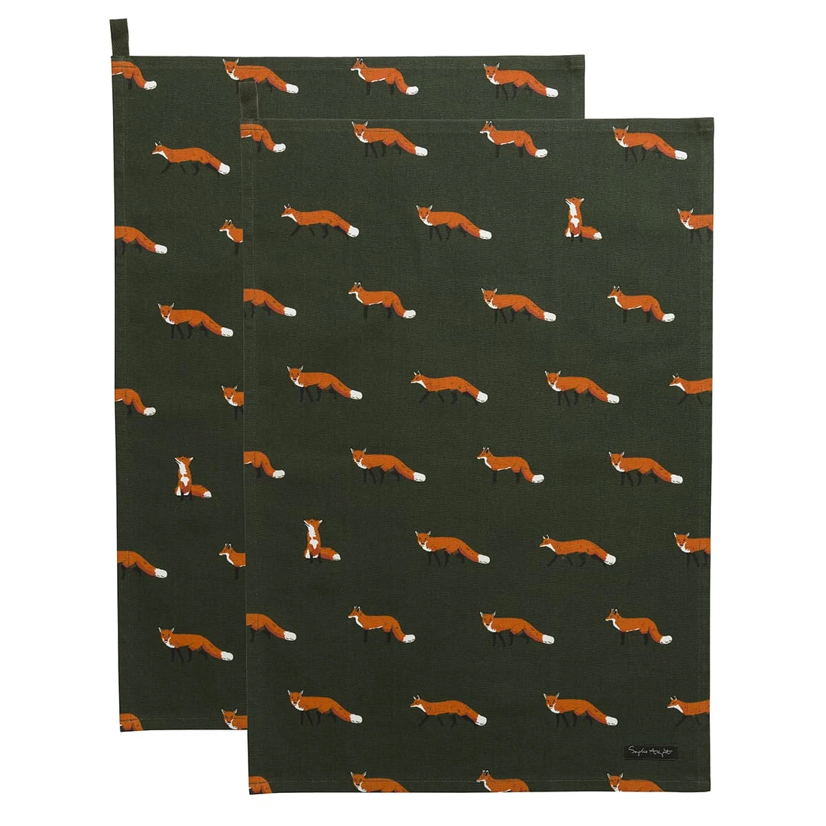 Foxes Tea Towel (Set Of 2) 3 Foxes Tea Towel (Set Of 2)