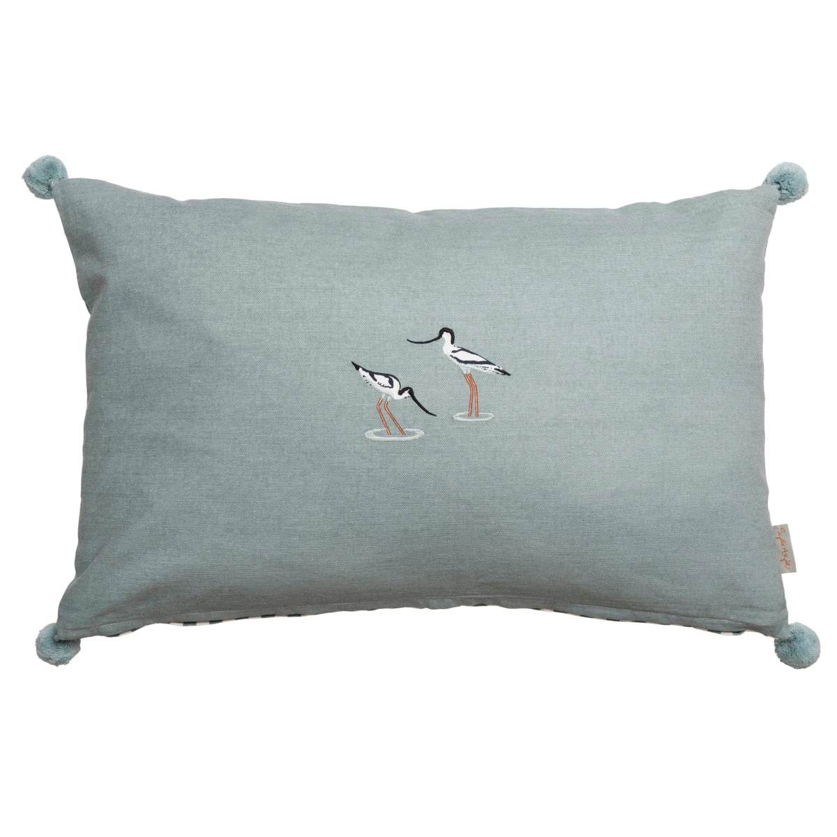 Coastal Birds Embroidered Cushion 3 Coastal Birds Embroidered Cushion