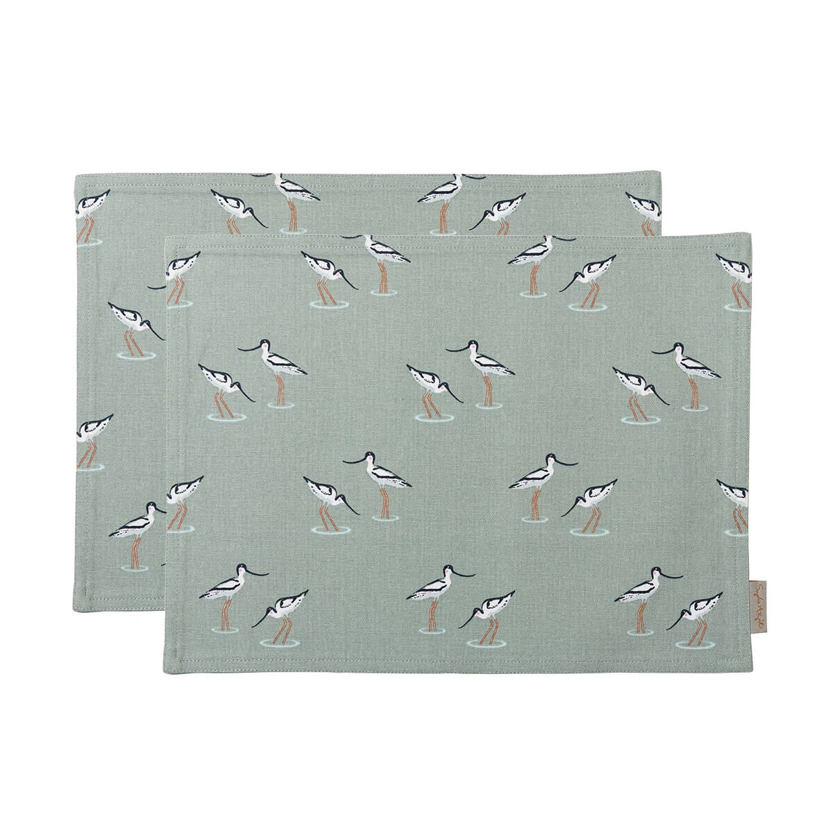 Coastal Birds Fabric Placemats (Set Of 2) 3 Coastal Birds Fabric Placemats (Set Of 2)