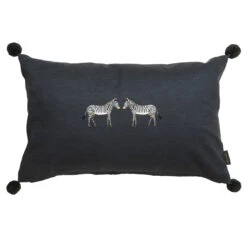 Zebra Embroidered Cushion -Sophie Allport all67401e zebra zsl cushion embroidered cut out high res square