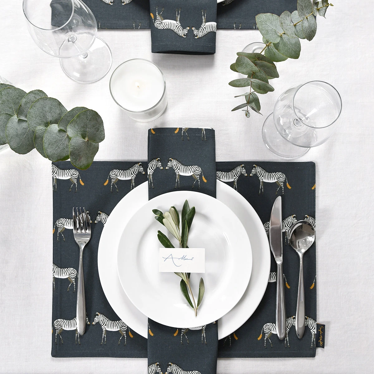 Zebra Napkins (Set Of 4) 5 Zebra Napkins (Set Of 4) - Image 3