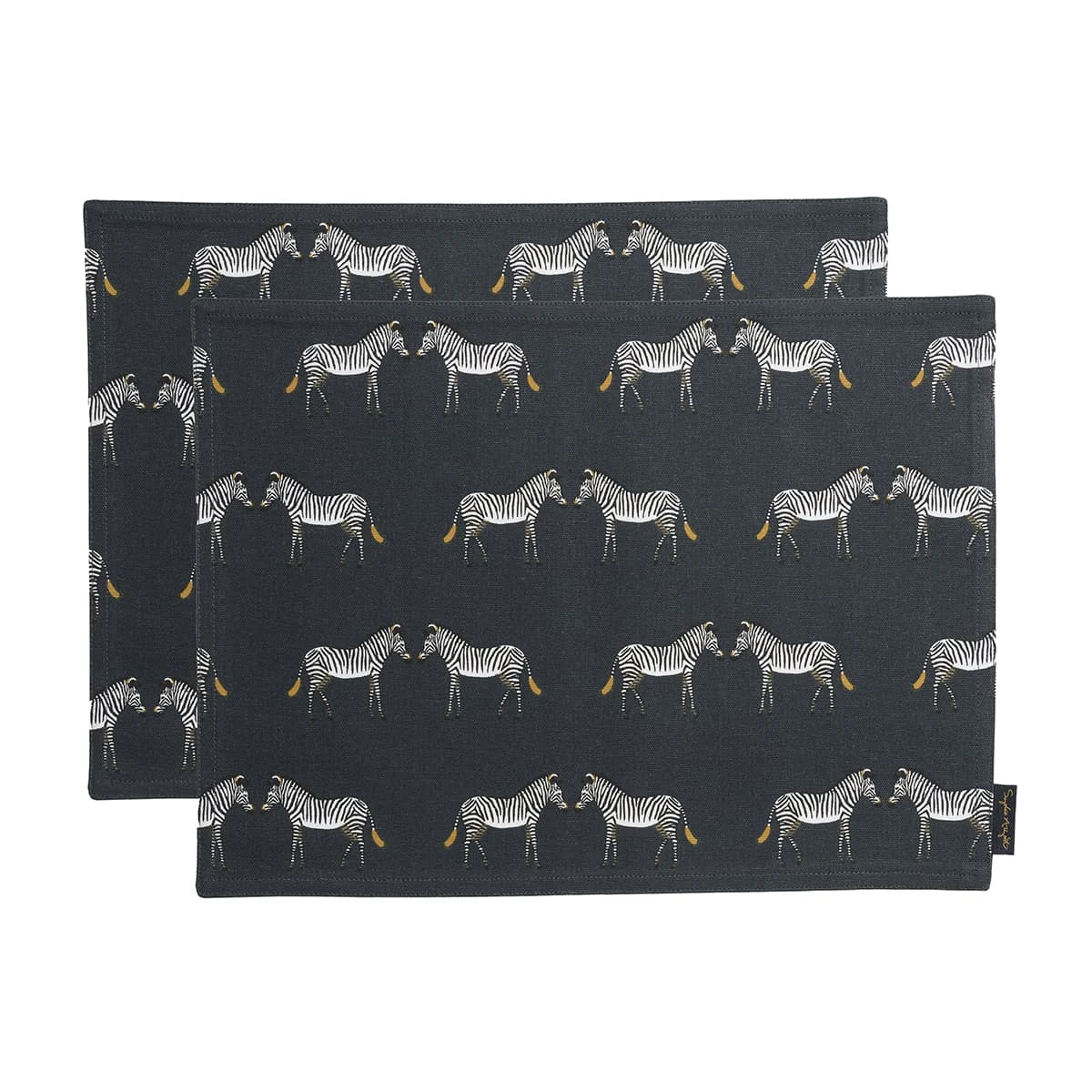 Zebra Fabric Placemats (Set Of 2) 3 Zebra Fabric Placemats (Set Of 2)