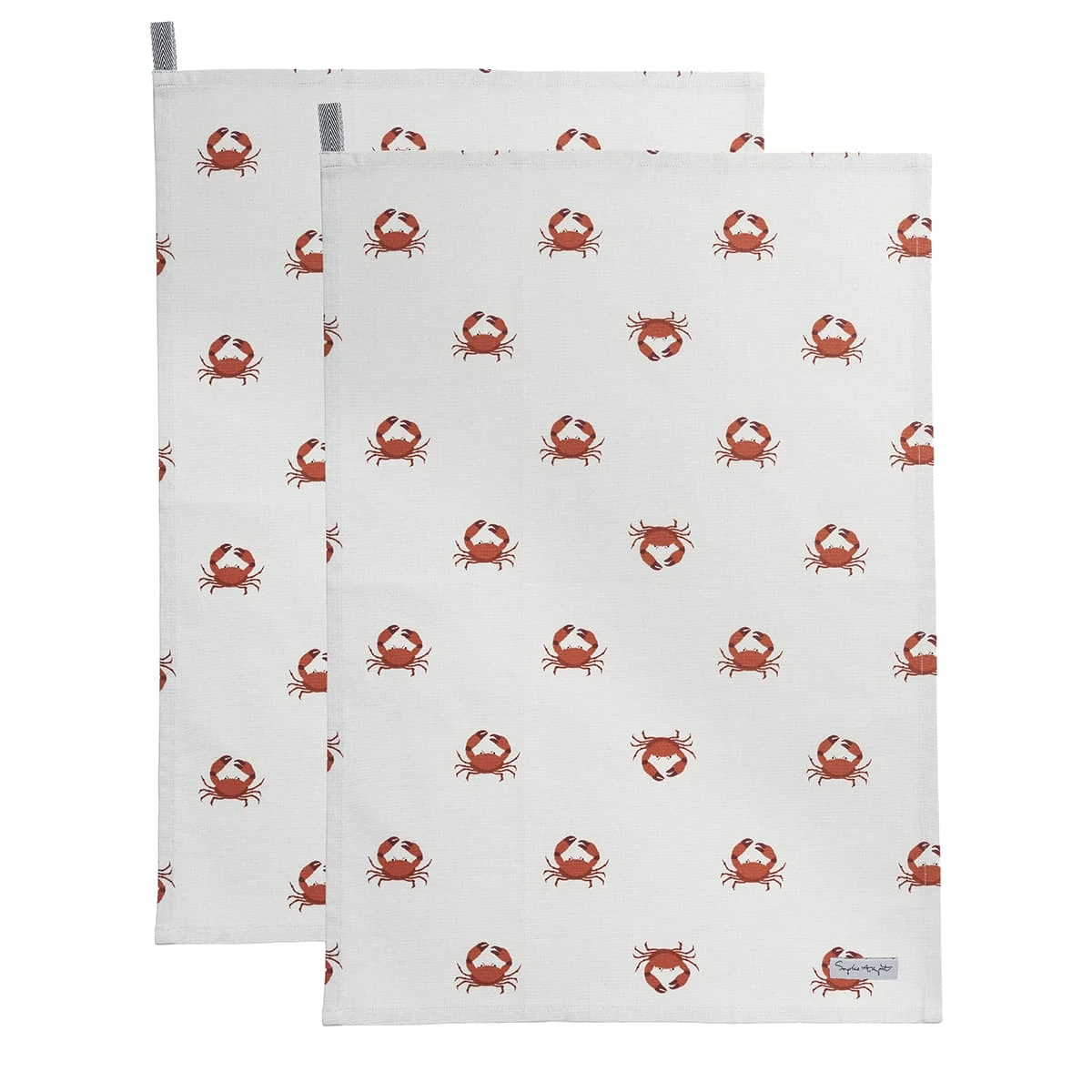 Crab Tea Towel (Set Of 2) 3 Crab Tea Towel (Set Of 2)