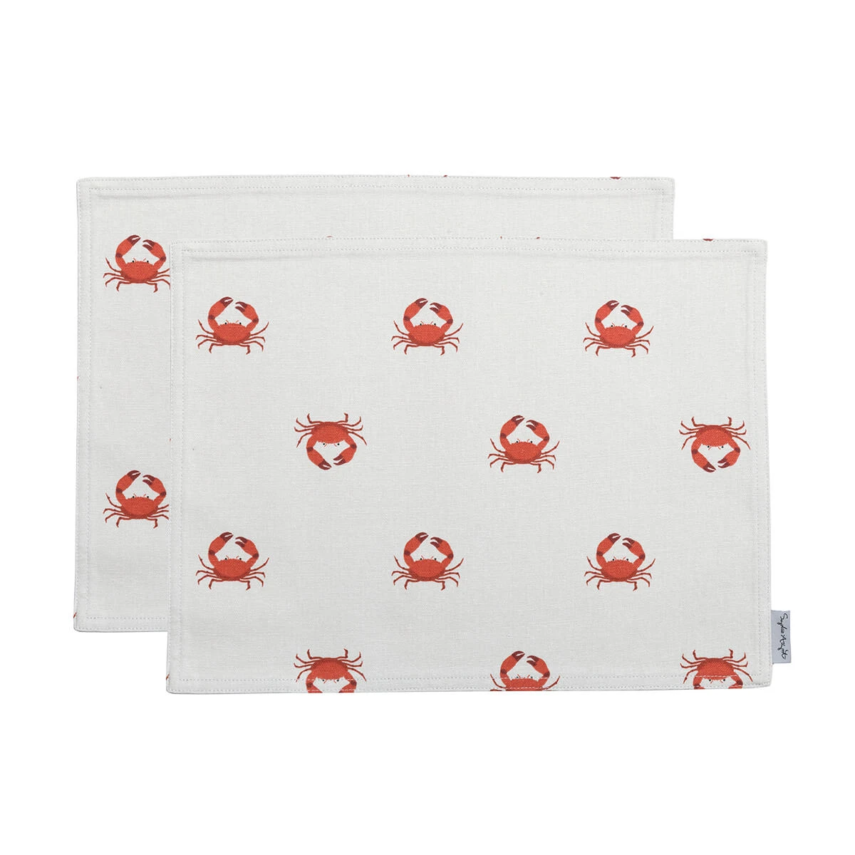 Crab Fabric Placemats (Set Of 2) 3 Crab Fabric Placemats (Set Of 2)