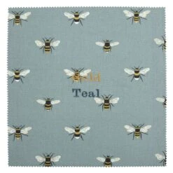 Bees Teal Adult Apron -Sophie Allport all80000 bees teal fabric swatch cut out personalisation cut out high res square