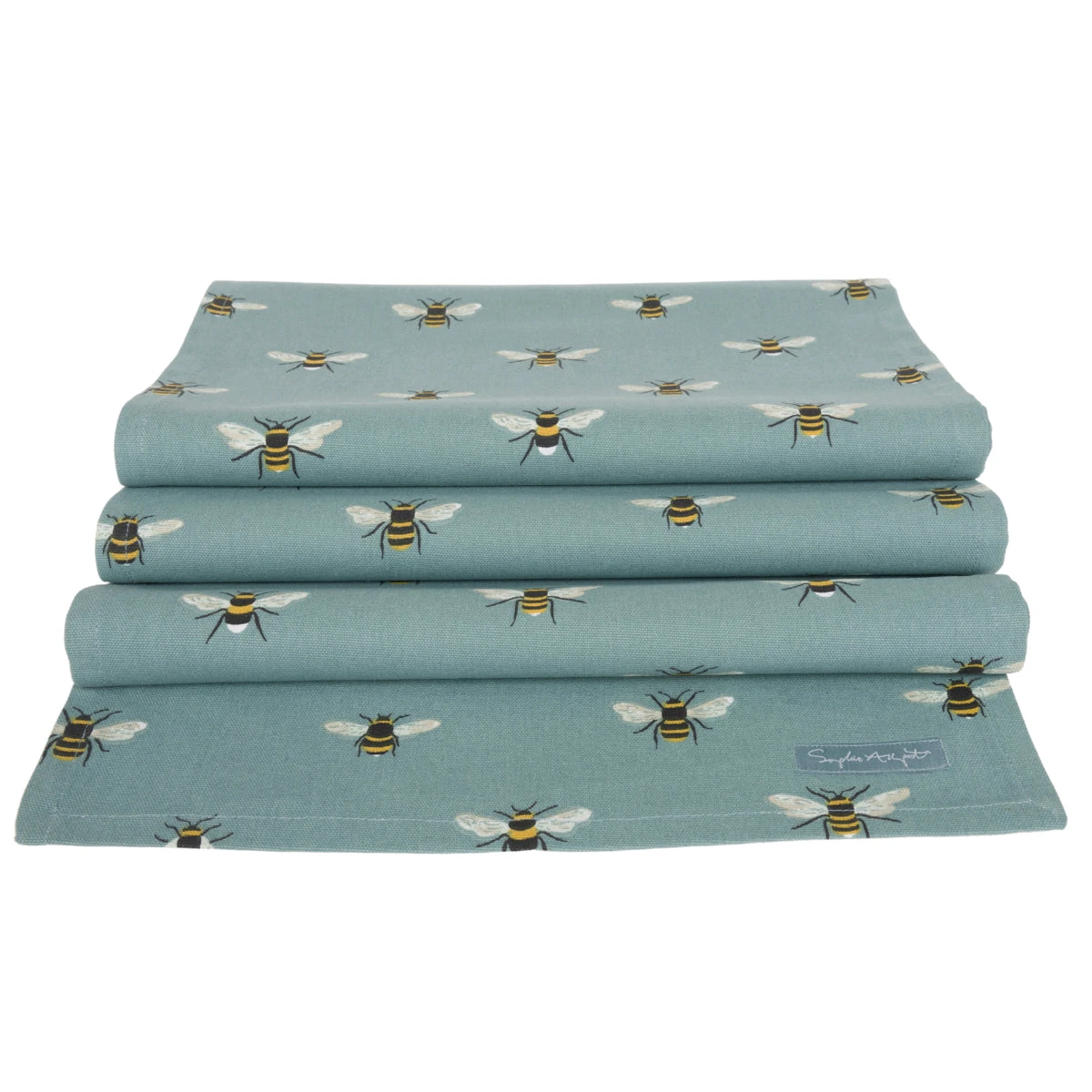 Bees Teal Table Runner 3 Bees Teal Table Runner