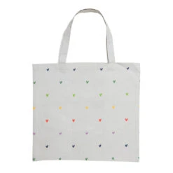 Multicoloured Hearts Folding Shopping Bag