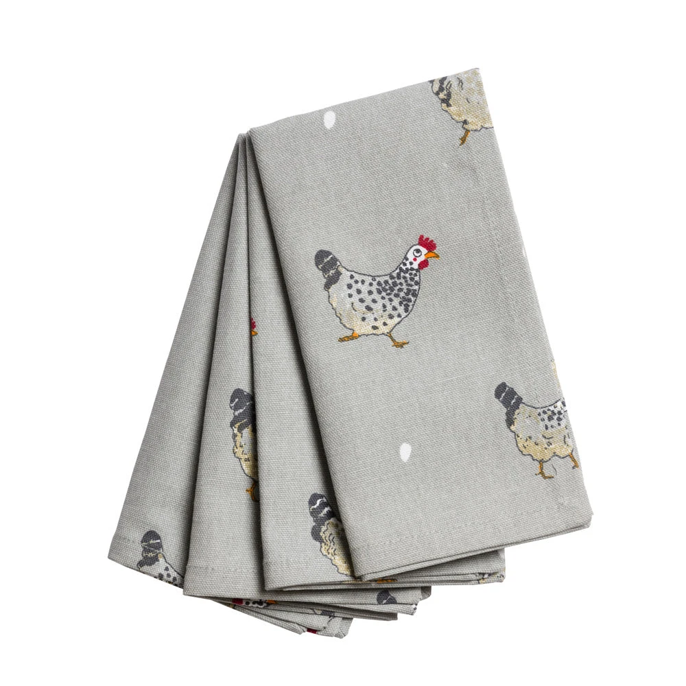 Chicken Napkins (Set Of 4) 3 Chicken Napkins (Set Of 4)