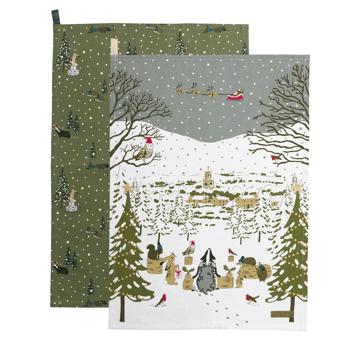 Festive Forest Tea Towel (Set Of 2) 3 Festive Forest Tea Towel (Set Of 2)