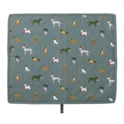 Christmas Dogs Rectangular Hob Cover -Sophie Allport all87175el christmas dogs hob cover rectangular large cut out high res square