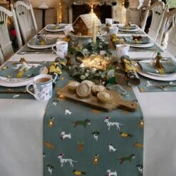Christmas Dogs Napkins (Set Of 4) -Sophie Allport all87810 christmas dogs table runner lifestyle high res square 453091cf 898b 42c8 b8ed 6699fa976c37