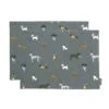 Christmas Dogs Fabric Placemats (Set Of 2) 2 Christmas Dogs Fabric Placemats (Set Of 2) -Sophie Allport all87820s christmas dogs fabric placemat set of 2 cut out high res square